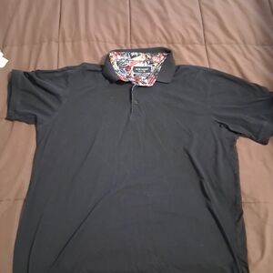 Alex Vando Black Mens Polo Shirt Size XL Short Sleeve LRG Embroidered Logo